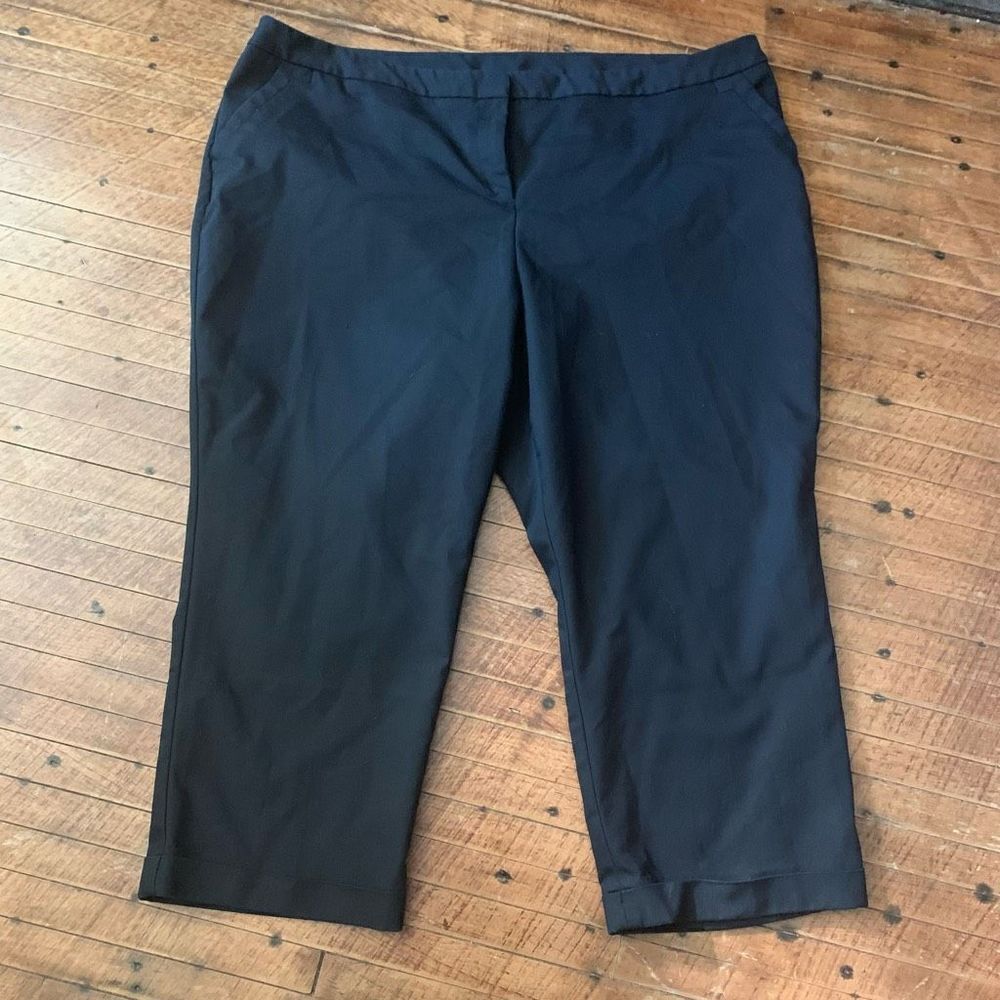 Lane Bryant black cropped 28 full figure business casual slacks
